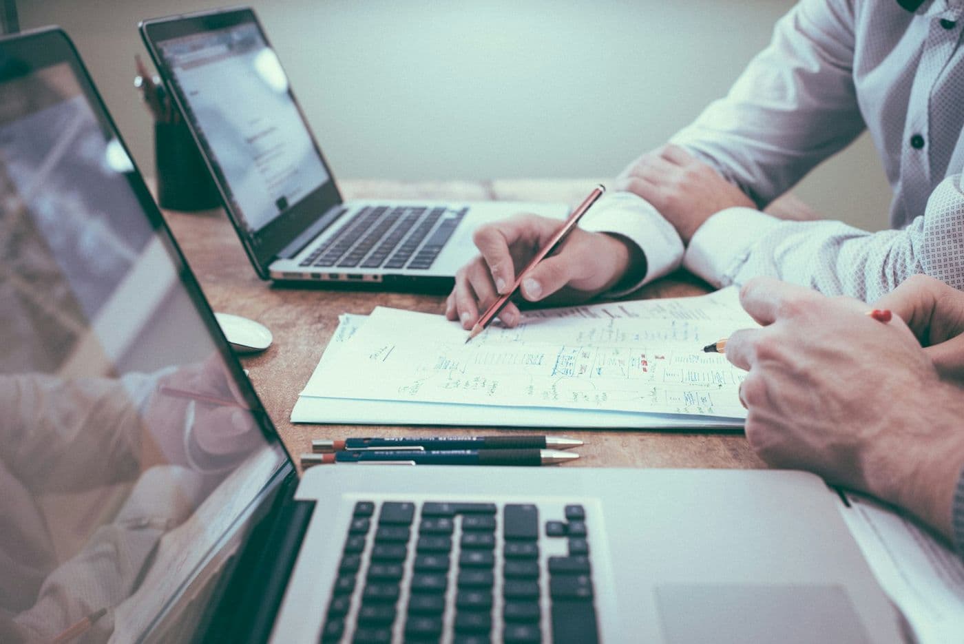 A Necomitt consultant working through a client's return